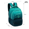 Plecak szkolny AstraBag Hexagon Lagoon Ombre, 3-komorowy 