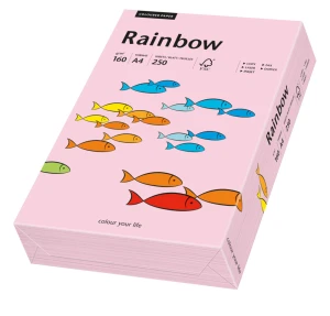 Papier ksero  kolorowy Rainbow A-4 160g/m², 250 arkuszy, jasny różowy (R54) 