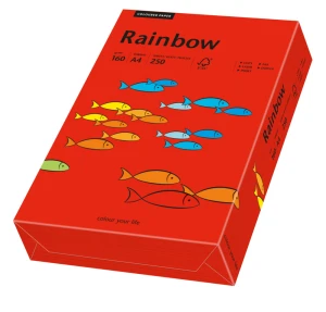 Papier ksero kolorowy Rainbow A-4 160g/m², 250 arkuszy, ciemny czerwony (R28)