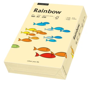 Papier ksero  kolorowy Rainbow A-4 160g/m², 250 arkuszy, kremowy (R06)