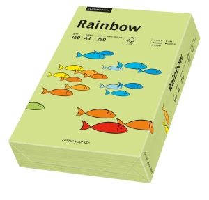 Papier ksero kolorowy Rainbow A-4 160g/m², 250 arkuszy, jasny zielony (R74)