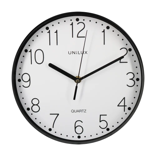 Zegar ścienny Unilux Nessy 25 cm, czarny