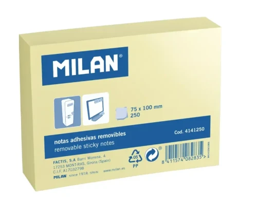 Notes samoprzylepny Milan, 100x75 mm, 250 kartek