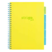Kołonotatnik Strigo Pads A4 100 kartek kratka, neon żółty