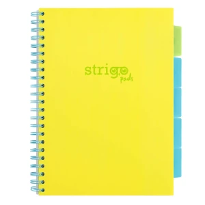 Kołonotatnik Strigo Pads A4 100 kartek kratka, neon żółty