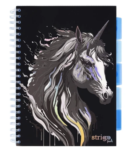 Kołonotatnik Strigo Pads A4 100 kartek kratka, Unicorn