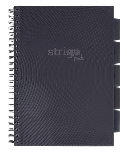 Kołonotatnik Strigo Pads A4 100 kartek kratka, szary
