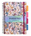 Brulion na spirali Pukka Pad B5 100 kartek linia, kwiaty