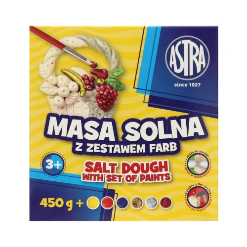 Masa solna Astra z farbami plakatowymi, 6 kolorów