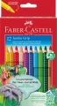 Kredki ołówkowe  Faber Castell Jumbo Grip, 12 kolorów + temperówka