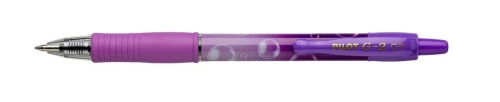 Długopis żelowy fioletowy automatyczny Pilot G2 Bubble 0,7 mm, niebieski tusz 