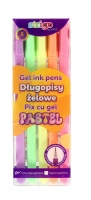Długopis żelowy Strigo 0,8 mm 5 kolorów, pastel