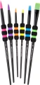 Pędzle szkolne Faber-Castell Black 6 sztuk, miękki uchwyt