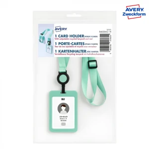 Smycz z holderem na kartę Avery, zielona