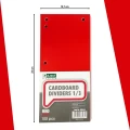 Przekładki kartonowe do segregatora D.Rect 1/3 A4 czerwone 100 sztuk  