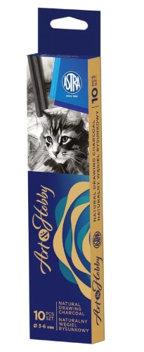 Węgiel naturalny rysunkowy Astra Art&Hobby 3–6 mm, 10 sztuk