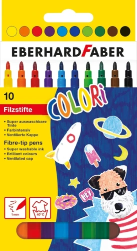 Flamastry Eberhard Faber Colori, 10 kolorów 