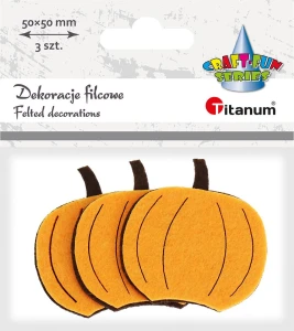 Ozdoby filcowe Titanum Craft-Fun Series Dynie, 3 sztuki
