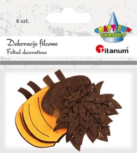 Ozdoby filcowe Titanum Craft-Fun Series Jesień, 6 sztuk