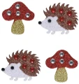 Kryształki Titanum Craft-Fun Series samoprzylepne Muchomorki, Jeże, 8 sztuk