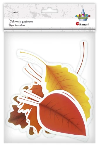 Dekoracje papierowe Titanum Craft-Fun Series Liście, 10 sztuk
