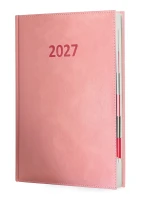 Kalendarz książkowy Agenda Notami  A-4 dzienny, pudrowy róż