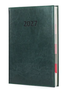 Kalendarz książkowy Agenda Notami  A-4 dzienny, zielony