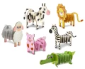 Figurki zwierząt do składania z papieru Moxy Dżungla, 3 sztuki 
