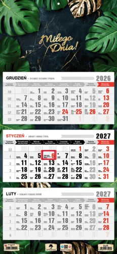 Kalendarz ścienny trójdzielny, Pan Kalendarzyk 