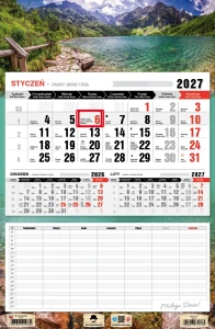 Kalendarz ścienny jednodzielny z planem zajęć, Pan Kalendarzyk 