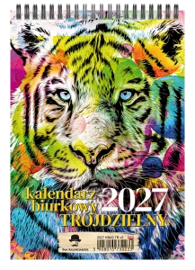 Kalendarz biurkowy pionowy trójdzielny, Pan Kalendarzyk  