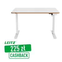 Biurko elektryczne 120x70 cm Leitz Ergo do pracy w pozycji siedzącej i stojącej