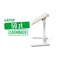Biurko ergonomiczne Leitz Ergo regulowane składane do pracy siedzącej i stojącej 65×46 cm