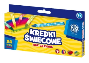 Kredki świecowe Astra, 24 kolory