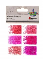 Koraliki Titanum Craft-Fun 32 g, różowe 