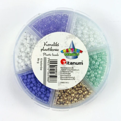 Koraliki Titanum Craft-Fun 3 mm, 6 kolorów