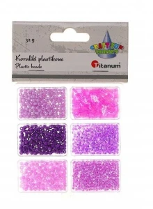 Koraliki Titanum Craft-Fun 32 g, fioletowe