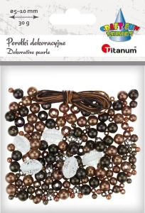Zestaw koralików Titanum Craft-Fun do biżuterii, brązowy 