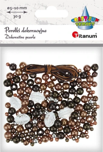 Zestaw koralików Titanum Craft-Fun do biżuterii, brązowy 