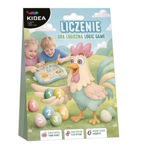 Magnetyczna gra logiczna Kidea Liczenie – nauka cyfr i kolorów