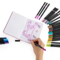 Markery brush dwustronne Kidea, 32 kolory 