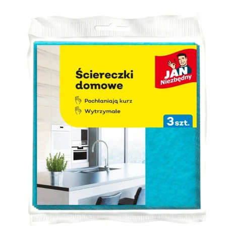  Ściereczki domowe do kurzu Jan Niezbędny, 3 sztuki