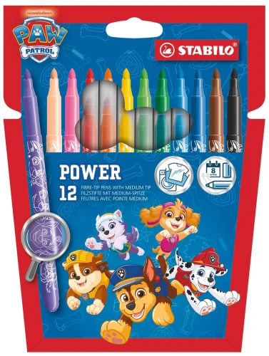 Pisaki Stabilo Psi Patrol, 12 kolorów 