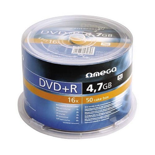 Płyta DVD+R Omega, 16x 4,7GB, 50 sztuk