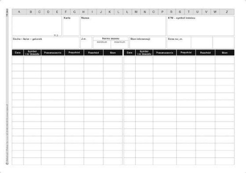 Kartoteka magazynowa  /344-3