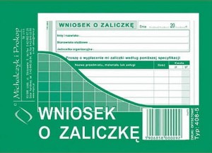 Wniosek o zaliczkę /408-5
