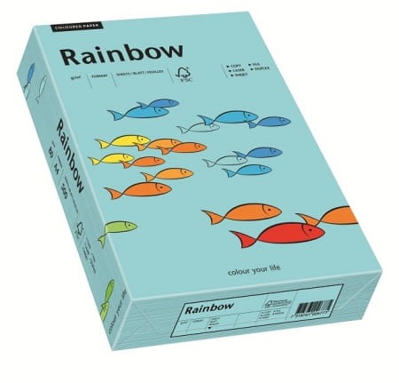 Papier kolorowy Rainbow A-4 160g/m², 250 arkuszy, morski (R84)