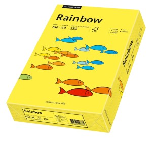 Papier kolorowy Rainbow A-4 80g/m², 500 arkuszy, żółty (R16)