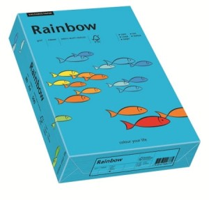 Papier kolorowy Rainbow A-4 80g/m², 500 arkuszy, niebieski (R87)