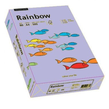 Papier kolorowy Rainbow A-4 160g/m², 250 arkuszy, fioletowy (R60)